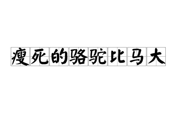 瘦死骆驼比马在，机率之中藏玄机是什么生肖动物|词语释义解释落实