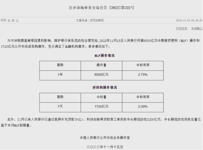 央行发布的最新