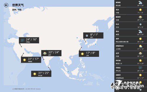 最新全球天气